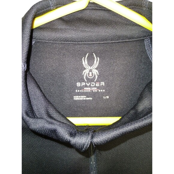 Spyder Mens Large Black 1/4 Zip Performance Pullover - Picture 4 of 8